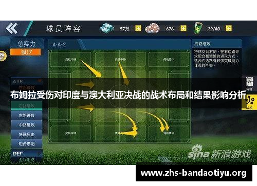 布姆拉受伤对印度与澳大利亚决战的战术布局和结果影响分析